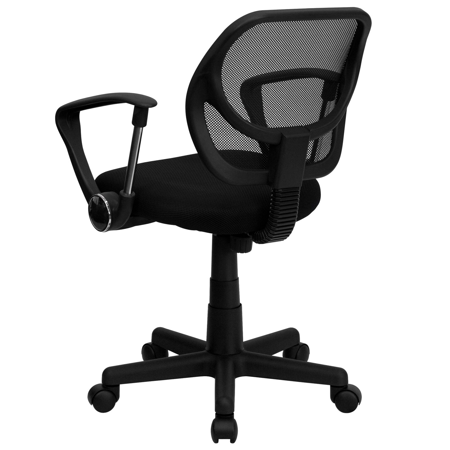 Emma and Oliver Mid-Back Mesh Swivel Task Office Chair with Curved Square Back and Arms