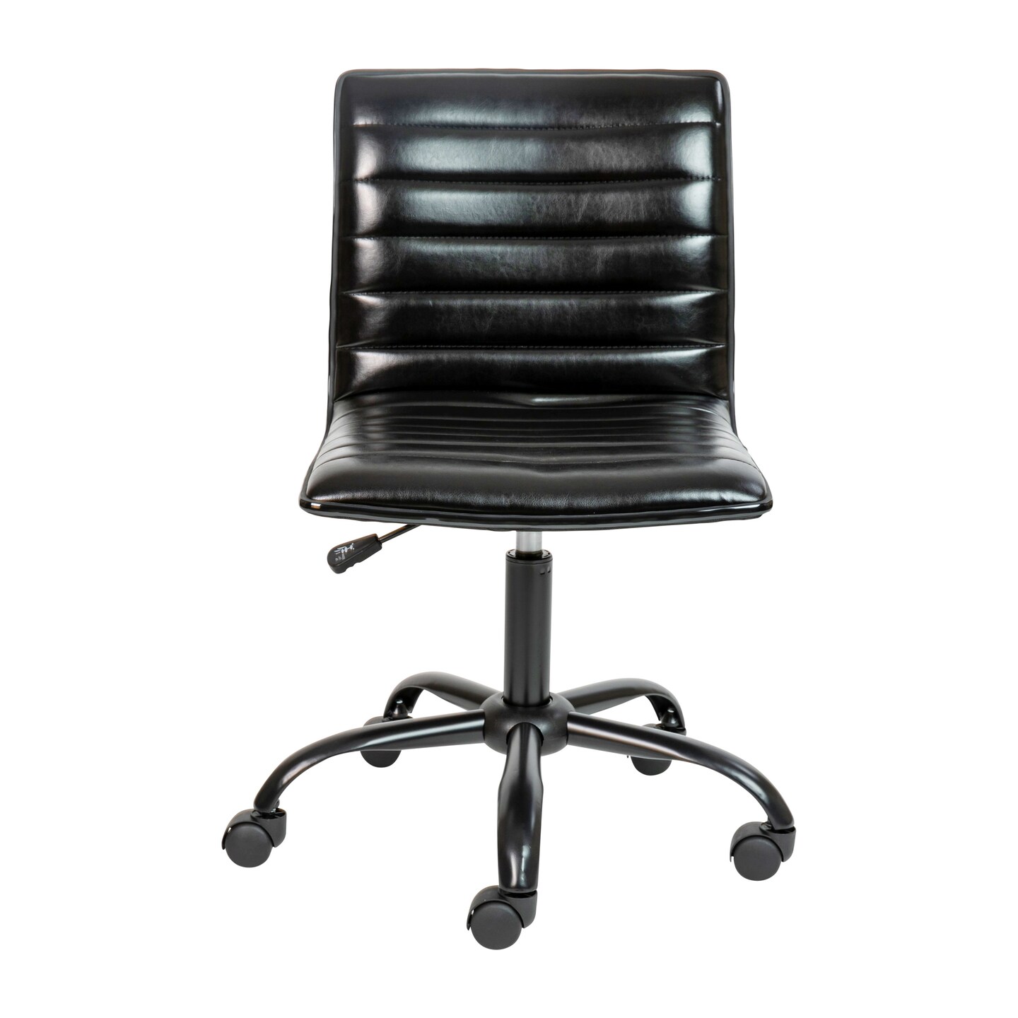 Merrick Lane Amelie Home Office Chair Ergonomic Executive Ribbed Low Back Armless Computer Desk Chair - Base, Frame &#x26; Border