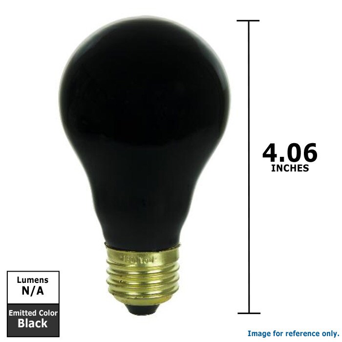 SUNLITE 75w A19 120v Medium Base Blacklight Blue Light Bulb