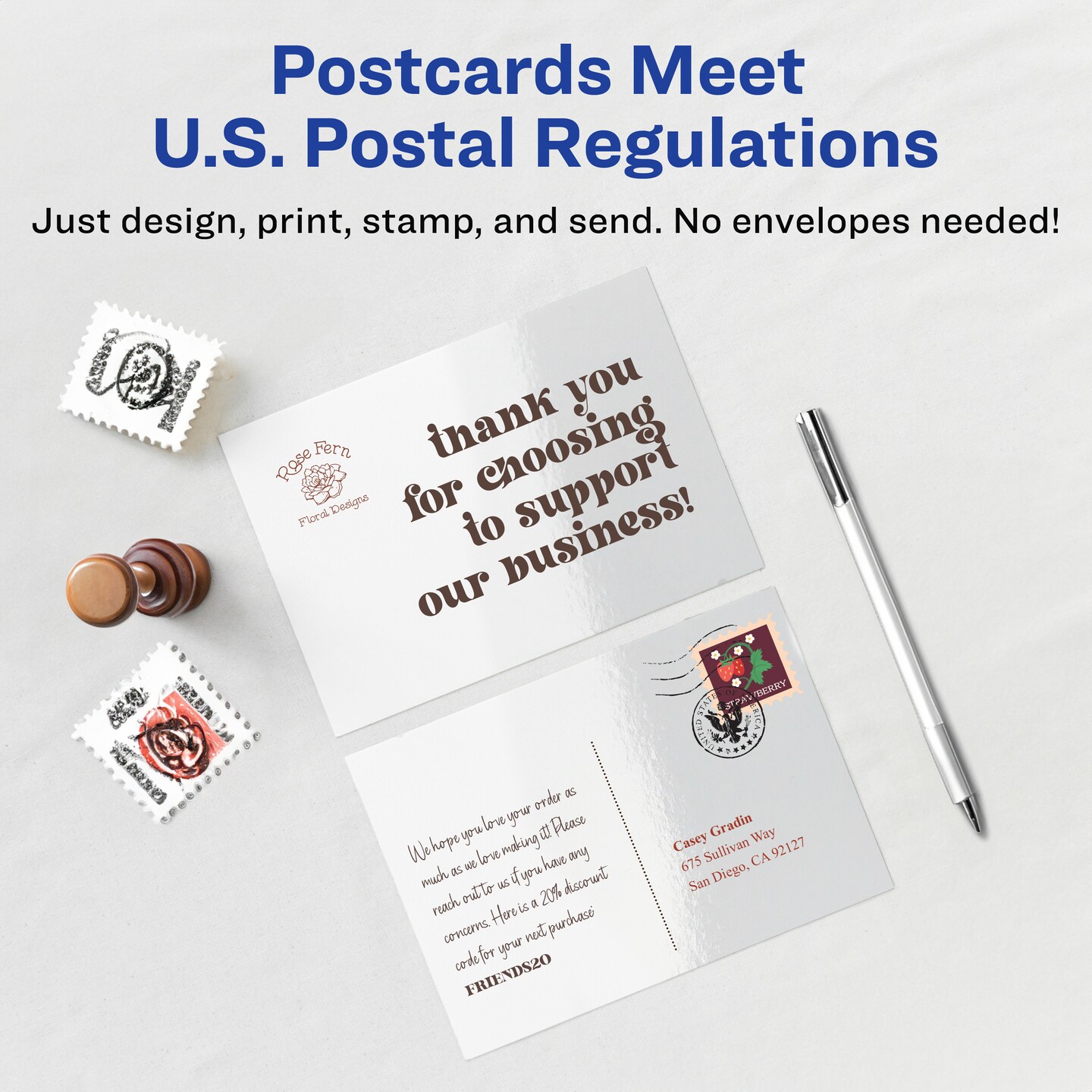 Avery Printable Postcards, 4.25&#x22; x 5.5&#x22;, Glossy White, 100 Blank Postcards for Inkjet and Laser Printers (8383)