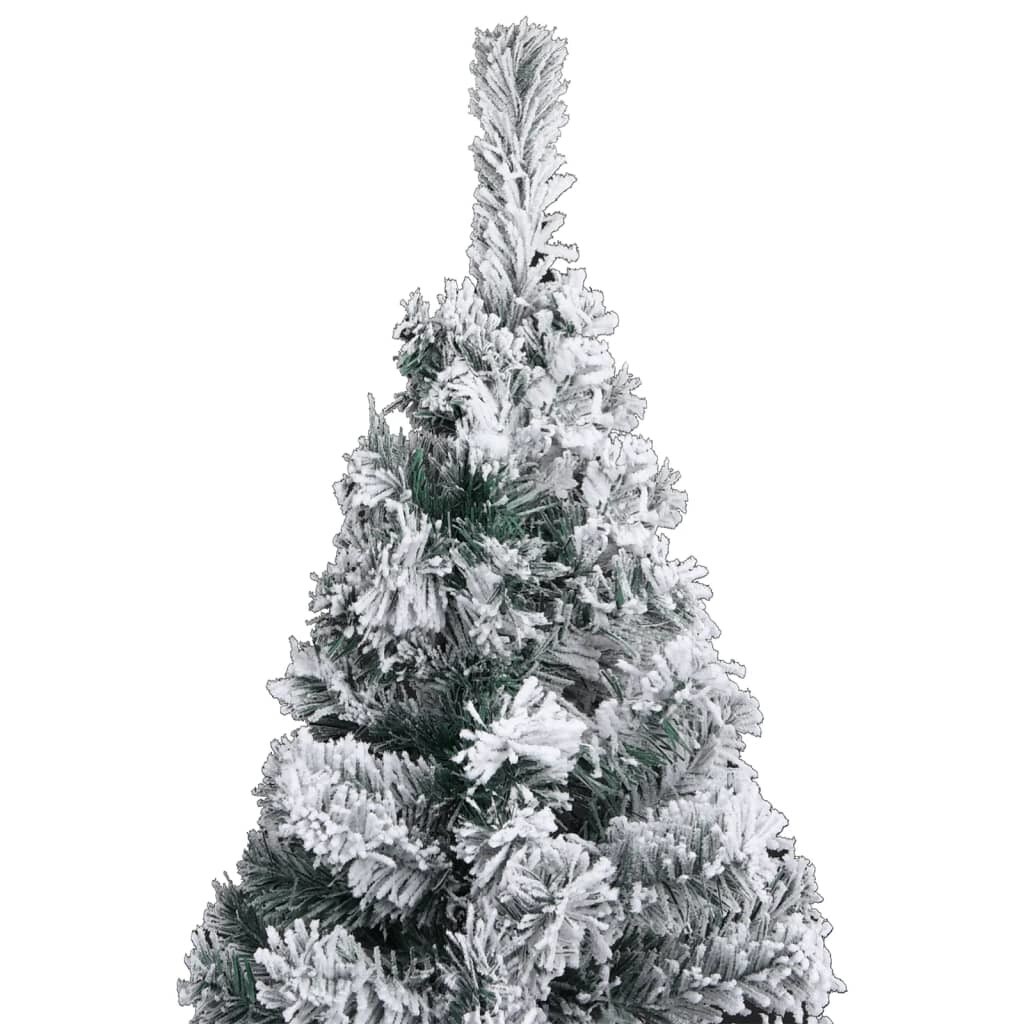 Slim Artificial Christmas Tree with LEDs&#x26;Ball Set