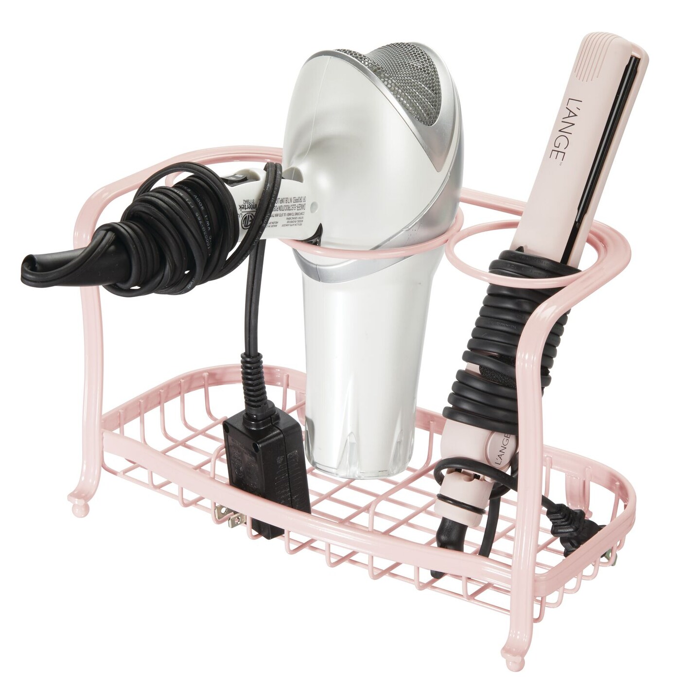 mDesign Bath Countertop Hair Care Styling Tool Organizer Holder