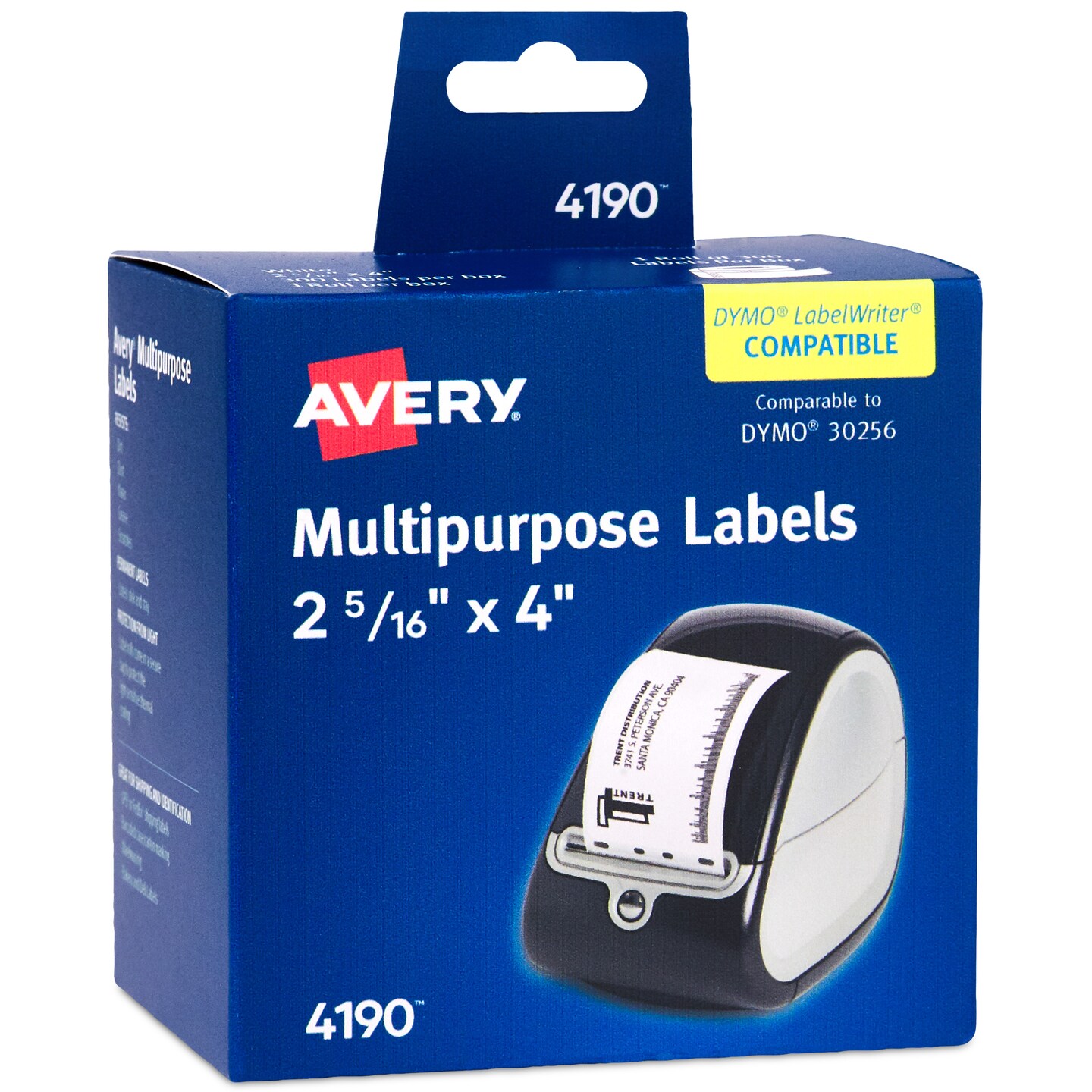Avery Direct Thermal Roll Labels, 2-5/16" x 4", White, 300 Shipping Labels Per Roll, 1 Roll (4190)