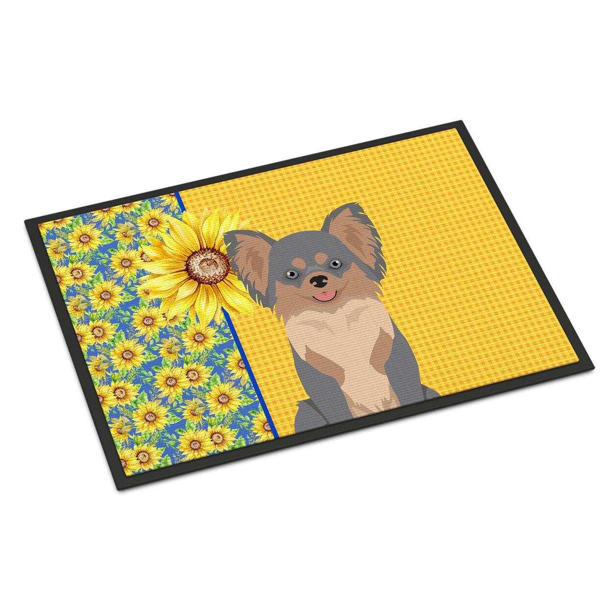 Caroline's Treasures Summer Sunflowers Longhaired Blue and Tan
