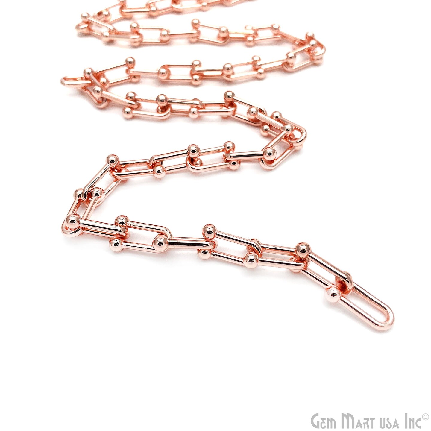 Rose Gold Finding Chain, Rose Gold Plated DIY Jewelry Chain, DIY Necklace Chain, Assorted Styles, 1 foot, GemMartUSA (RPCH)
