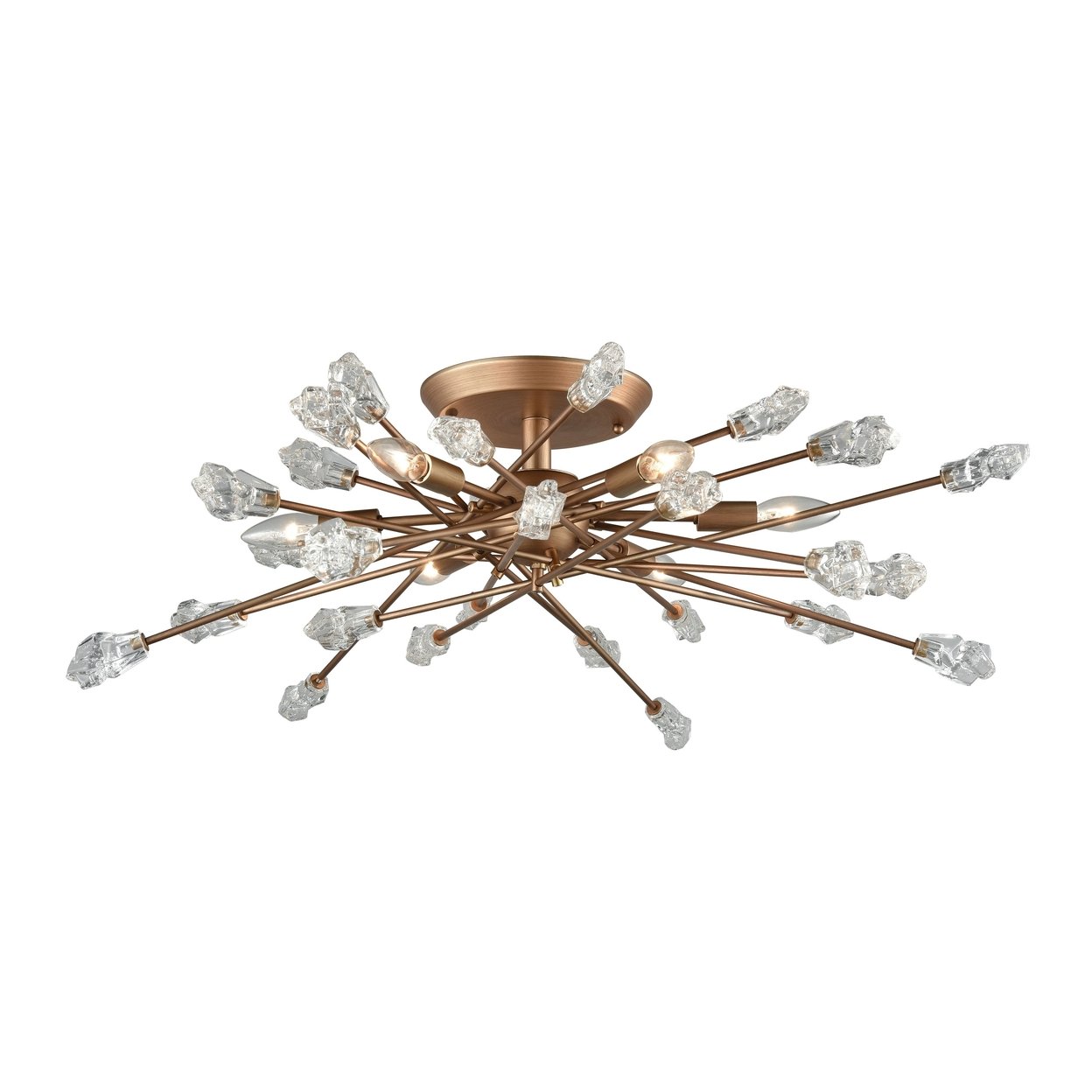 Elk Showroom Serendipity 32 Wide 6-Light Semi Flush Mount - Matte Gold