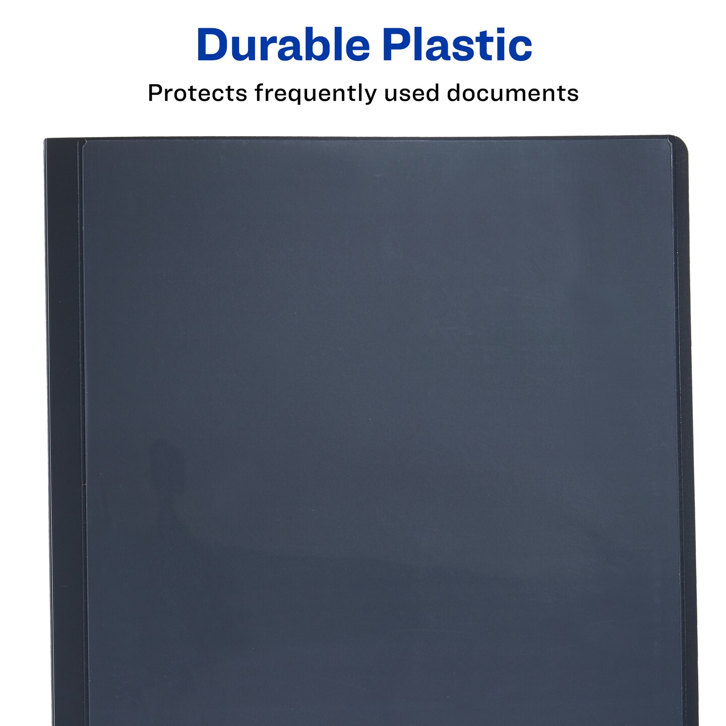 Avery Lay Flat Report Cover with 3 Plastic Fasteners, Clear Front Window, Holds up to 50 Sheets, 3 Gray Covers (47781)