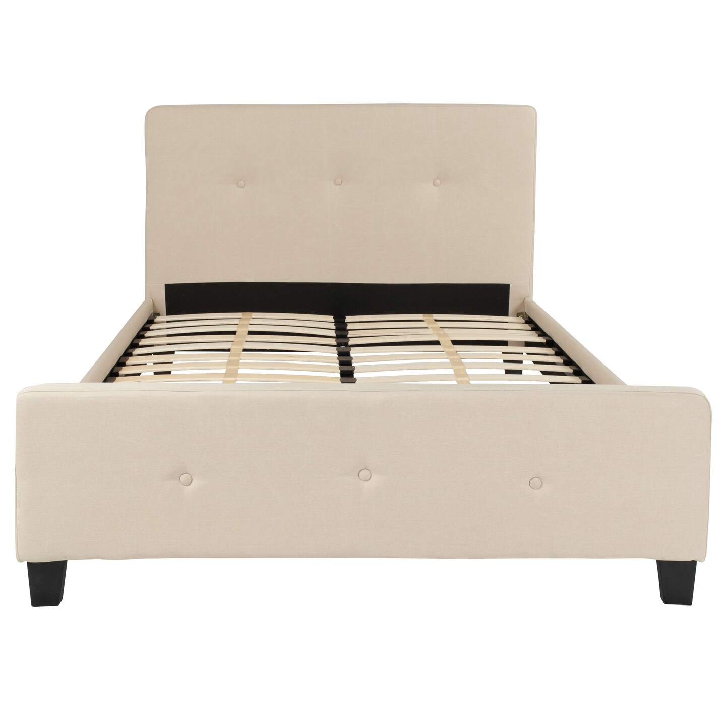 Merrick Lane Clarendon Platform Bed Contemporary Tufted Upholstered Platform Bed with Footboard