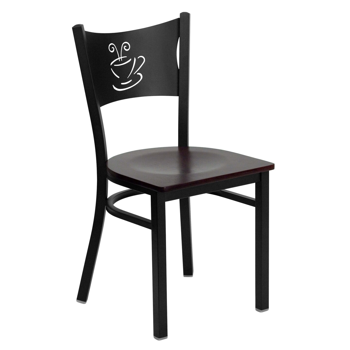 Emma and Oliver Coffee Back Metal Restaurant Dining Chair