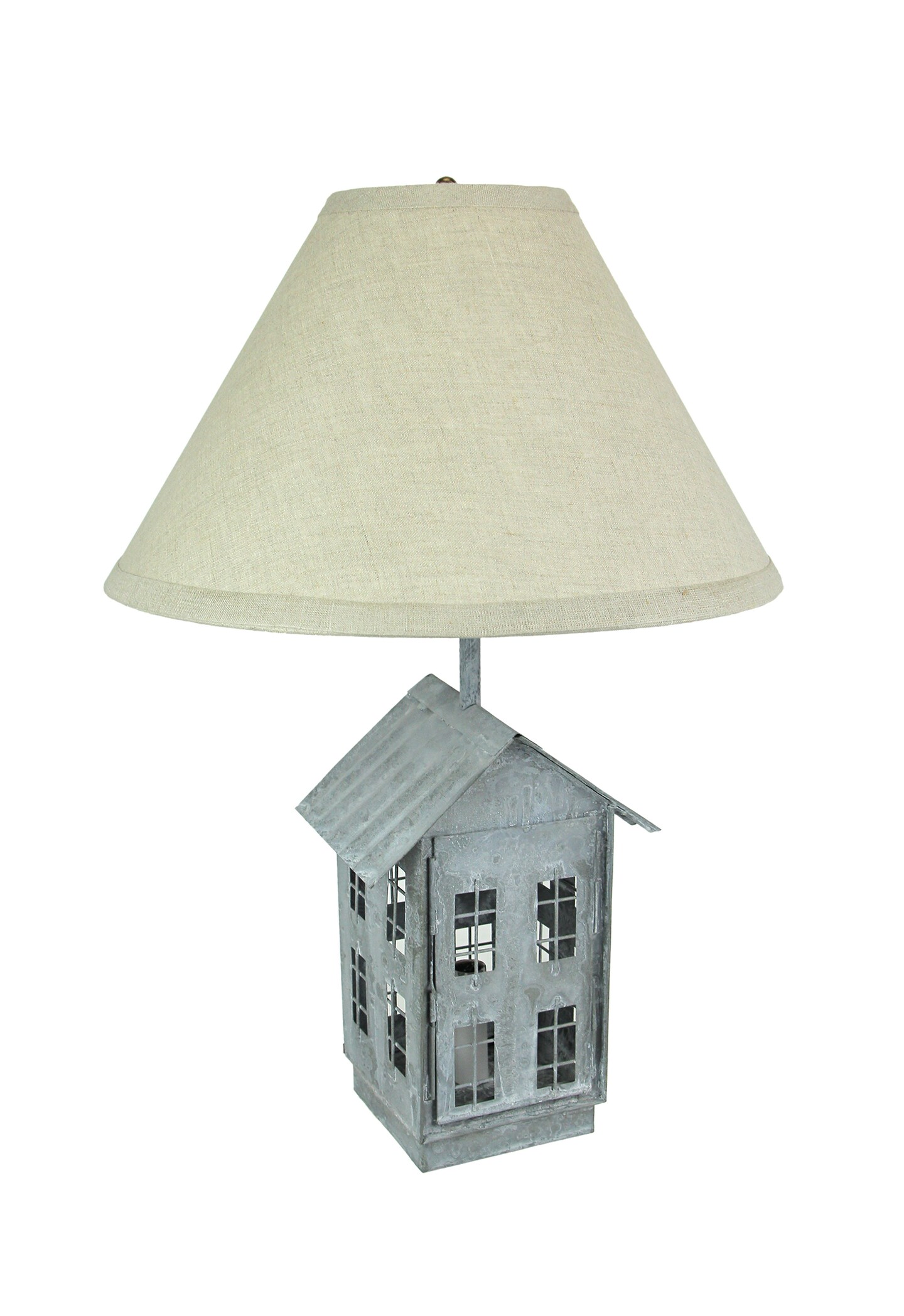 Rustic Zinc Dual Table Lamp And Accent Light Mid Century Modern Farmhouse Decor