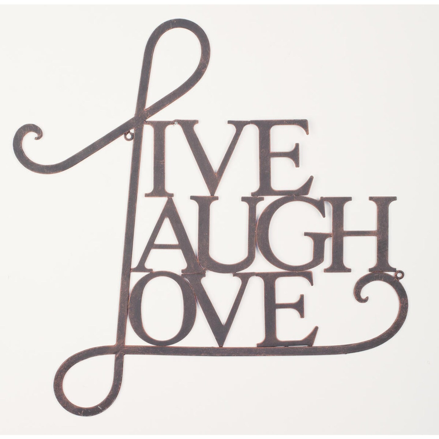 Tripar International Brown Contemporary "Live Laugh Love" Wall Art 21.25" x 20.50"