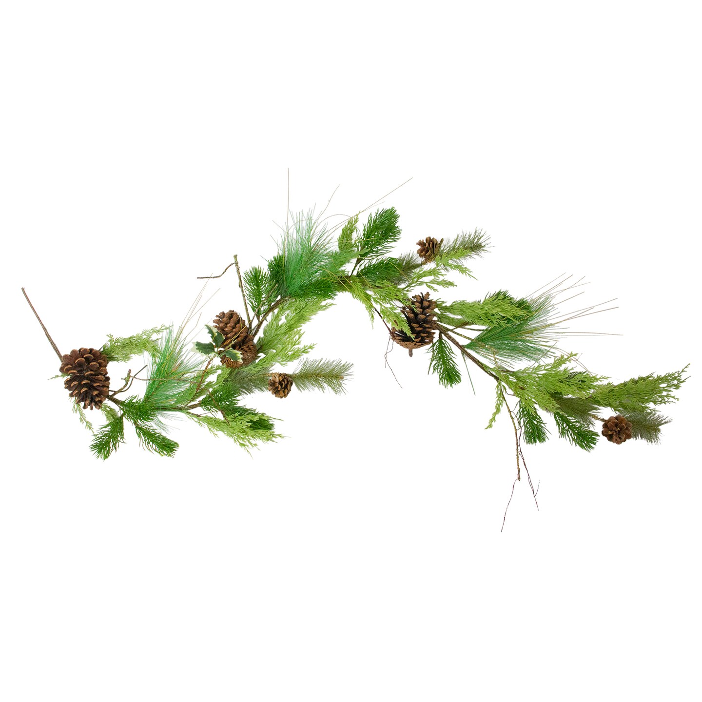 Northlight Real Touch&#x2122;&#xFE0F; Mixed Pine with Pine Cones Artificial Christmas Garland - 5&#x27; x 4&#x22; - Unlit