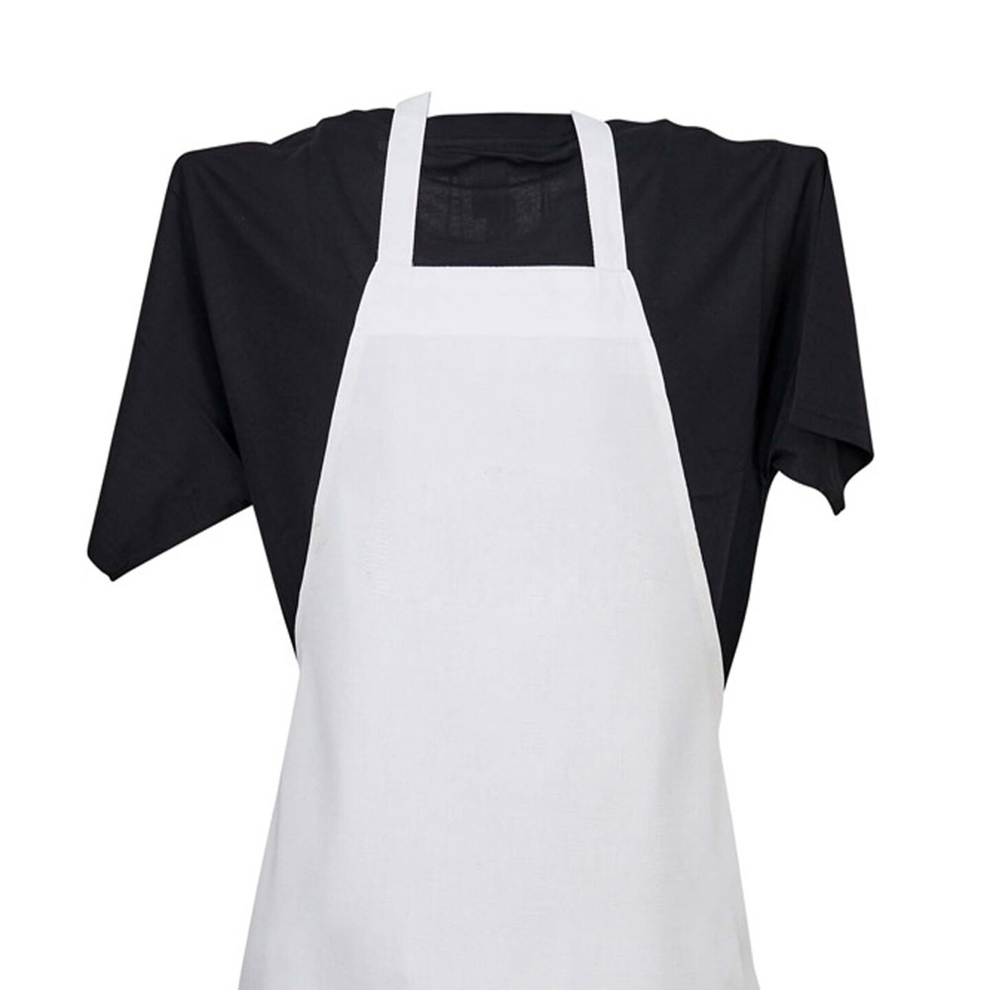 Contemporary Home Living 34" White Apron With Extra Long Strap