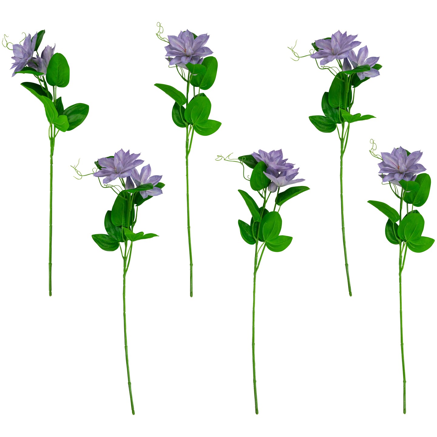 Northlight Real Touch™ Purple Artificial Lotus Floral Sprays, Set of 6 - 25"