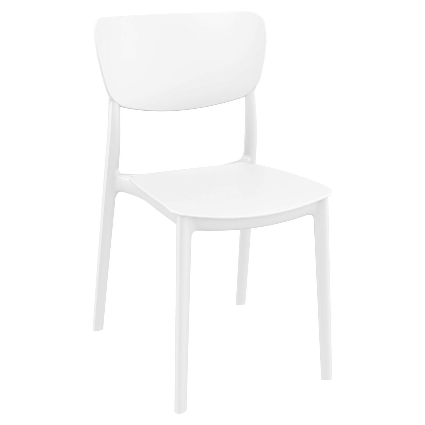 Luxury Commercial Living 33" White Solid Stackable Patio Dining Chair Michaels