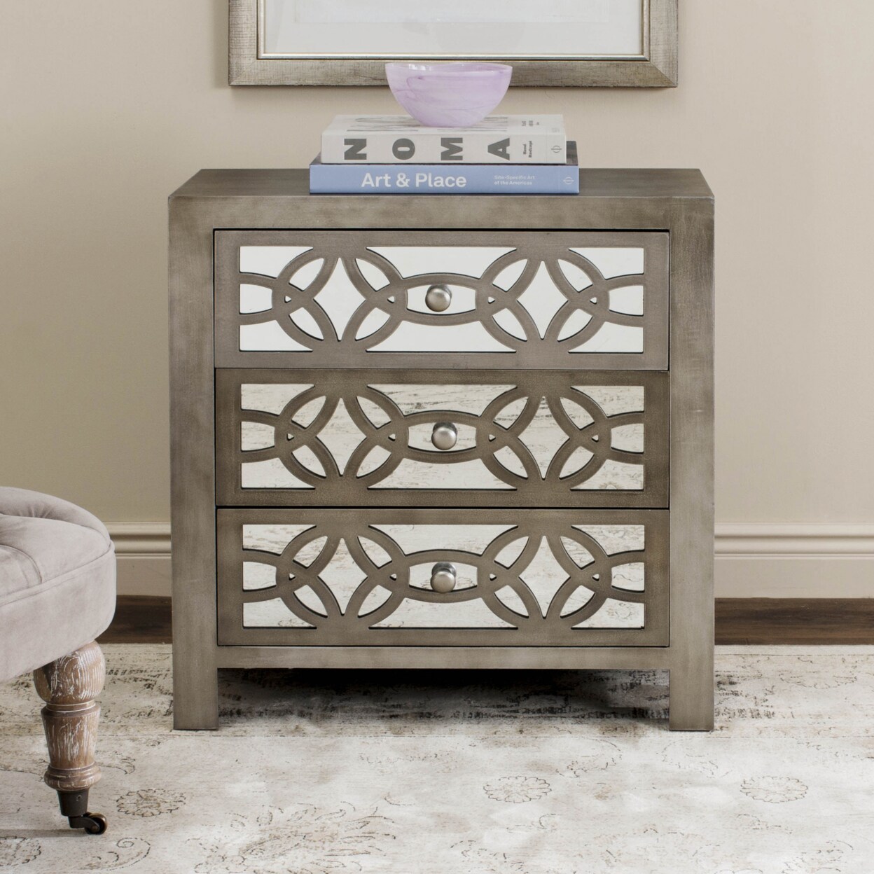 Safavieh   Tasha 3-Drawer Chest Grey