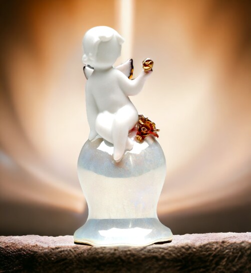 Ceramic Cherub Angel Bell, Home D&#xE9;cor, Religious D&#xE9;cor, Religious Gift, Church D&#xE9;cor, Baptism Gift