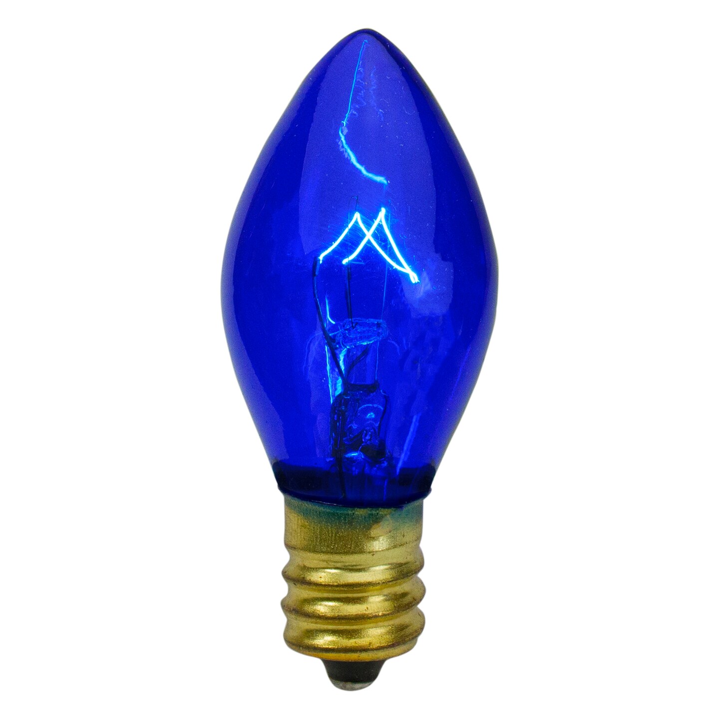 Northlight Set of 4 Blue C7 Transparent Christmas Replacement Bulbs - 2&#x22;