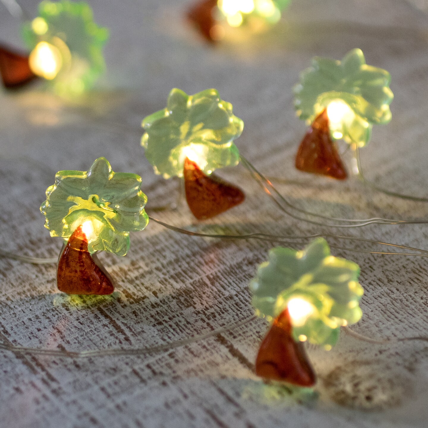 Northlight LED Palm Tree Fairy Lights - Warm White - 2.75&#x27;  Silver Wire - 10ct