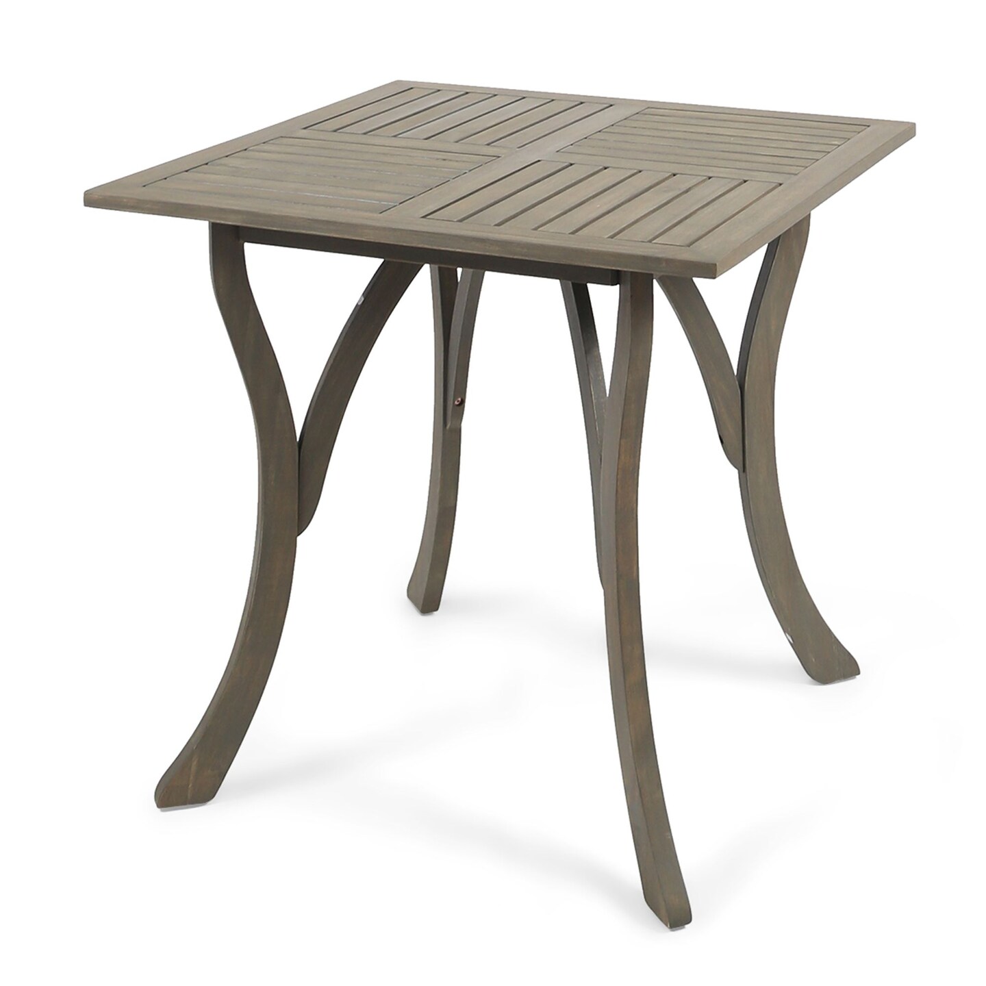 Contemporary Home Living 31.5&#x22; Gray Contemporary Square Outdoor Dining Table