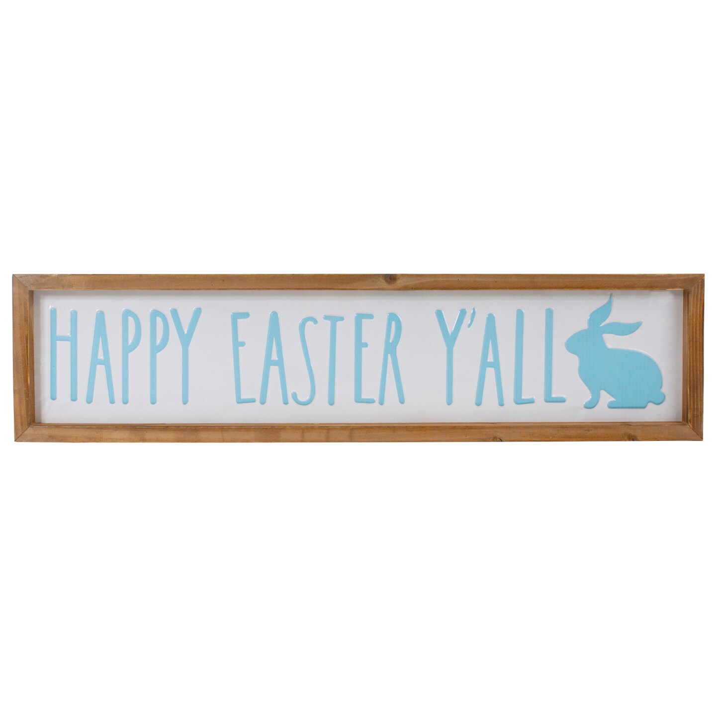 Northlight Wooden Framed "Happy Easter Y'all" Spring Wall Sign - 26"