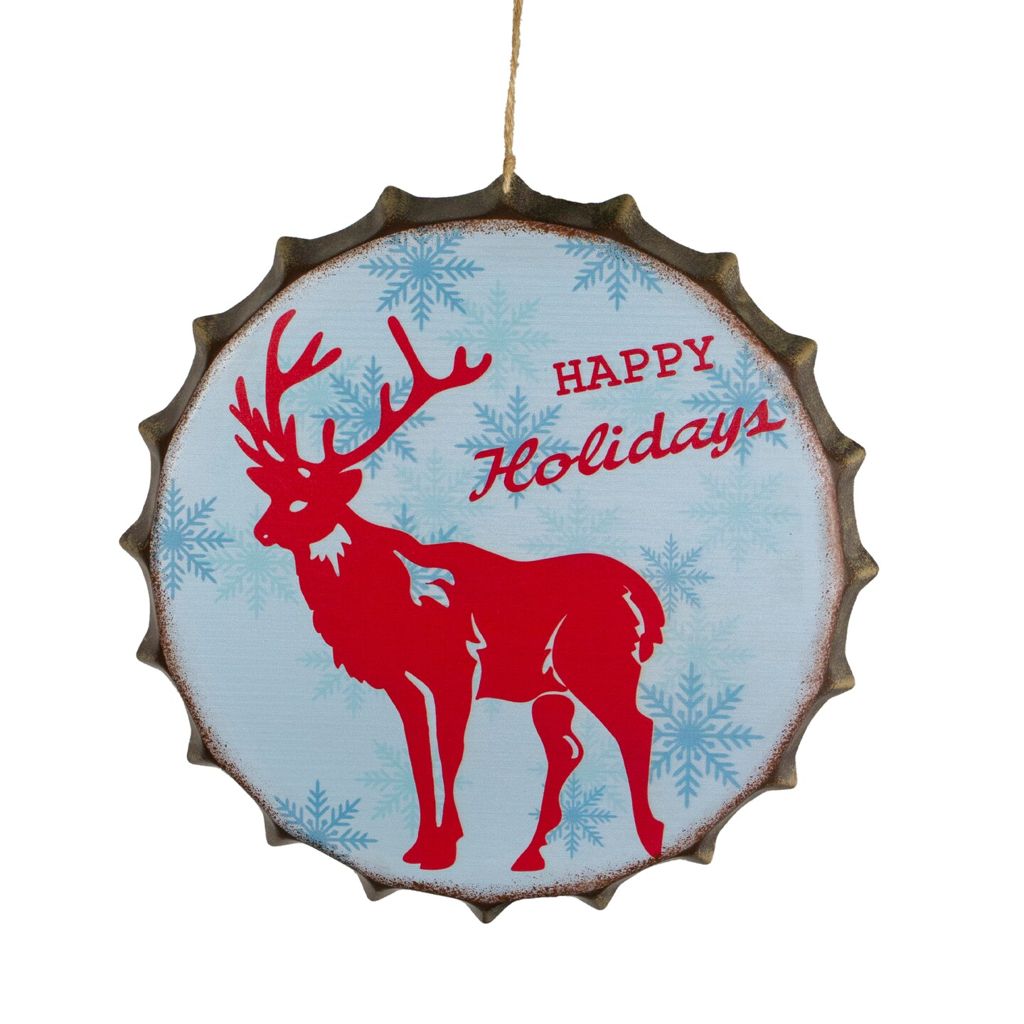 Northlight 12&#x22; Blue and Red Happy Holidays Christmas Wall Decor