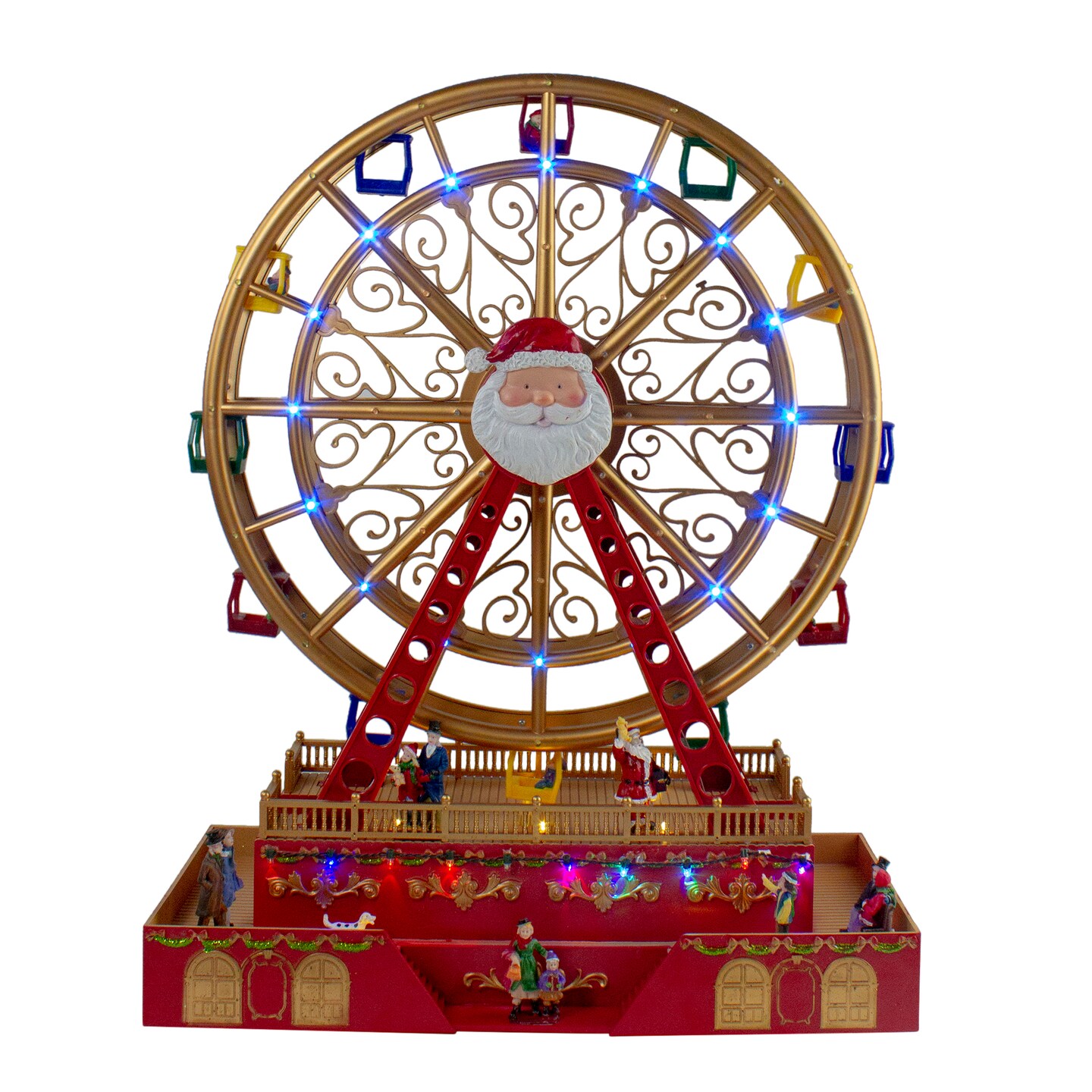 Northlight 20&#x22; LED lighted and Musical Santa Christmas Ferris Wheel