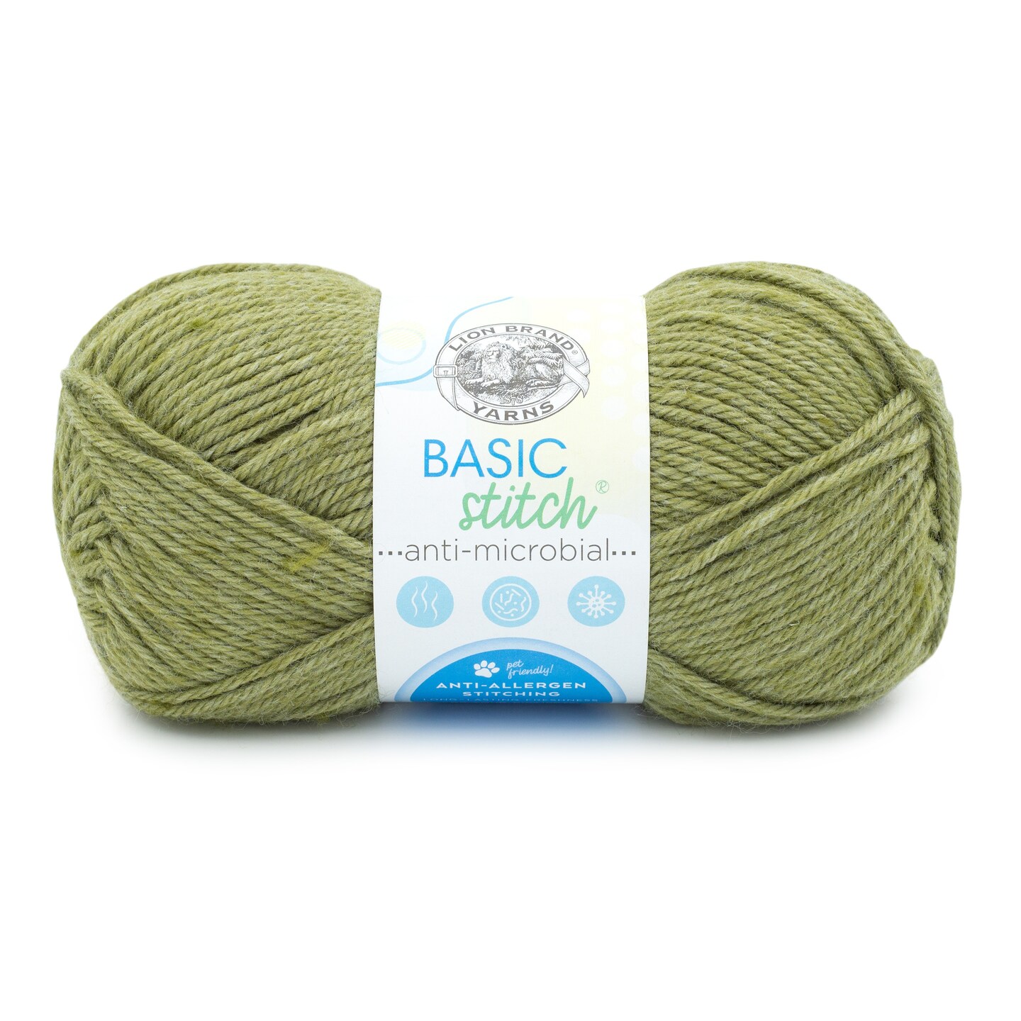 Lion Brand Basic Stitch Antimicrobial Yarn-Olive Branch