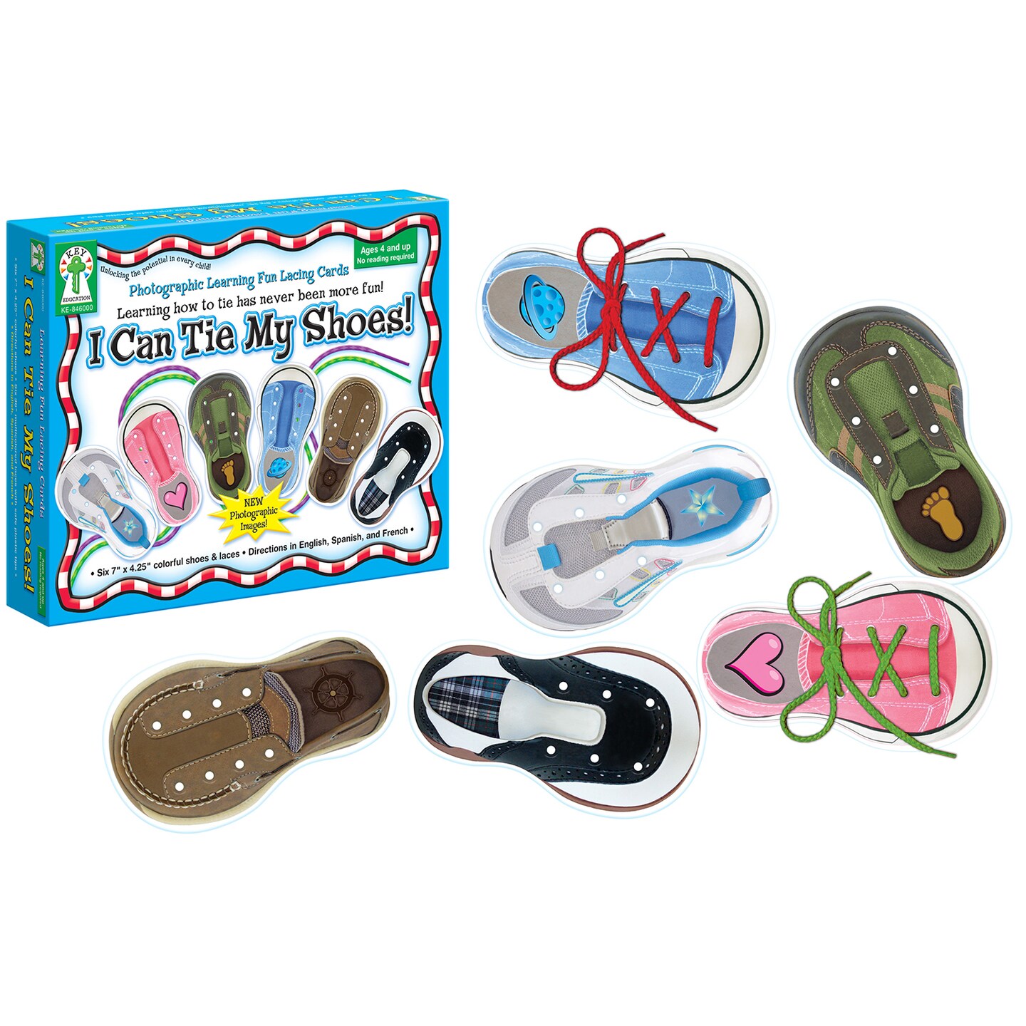 Key Education - I Can Tie My Shoes Lacing Cards