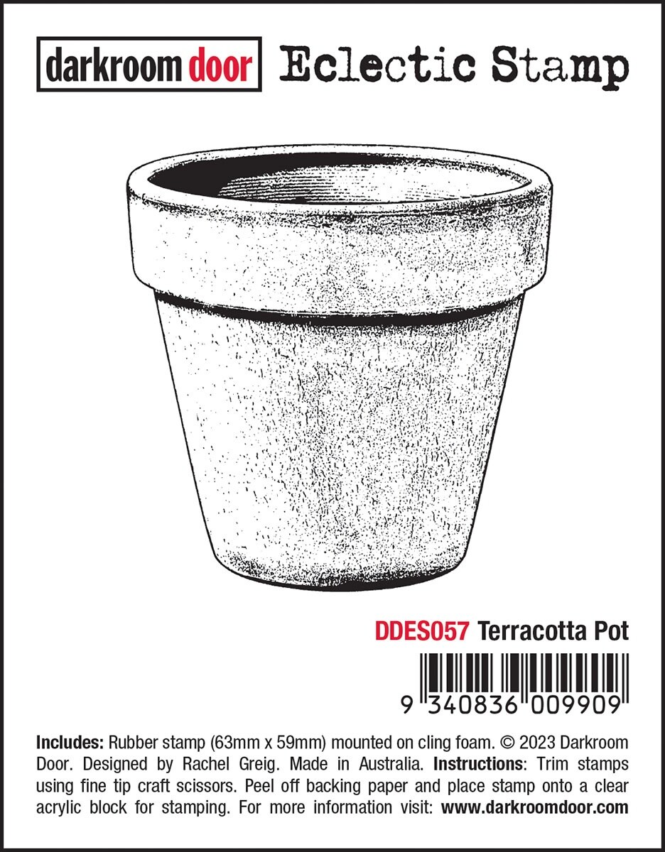 Darkroom Door Eclectic Cling Stamp 2.3&#x22;X2.5&#x22;-Terracotta Pot