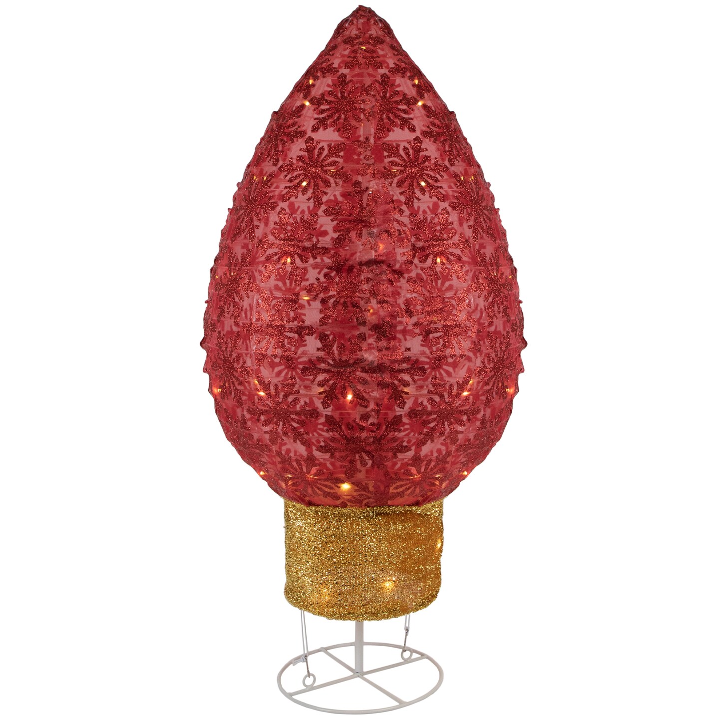 Northlight LED Lighted Retro Light Bulb Outdoor Christmas Decoration - 32" - Red - Warm White