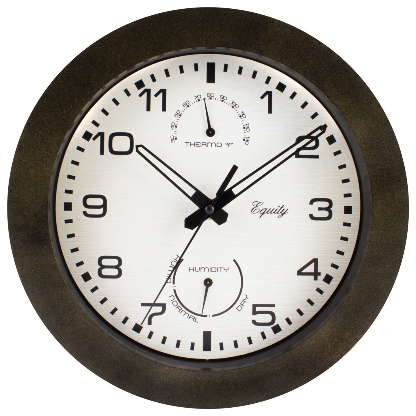 La Crosse Technology 10" Indoor and Outdoor Analog Wall Clock with Temperature and Humidity