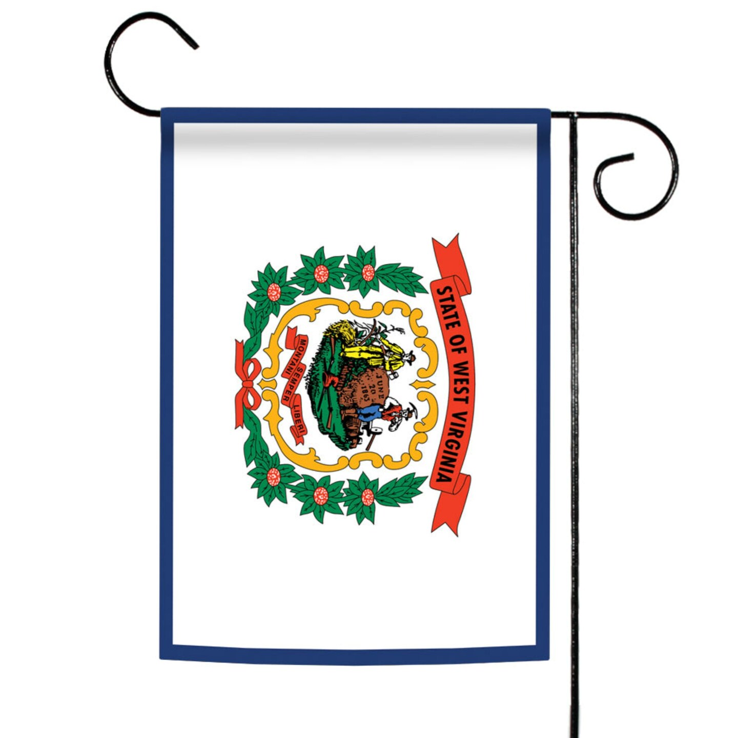 Toland Home Garden White and Green West Virginia State Outdoor Garden Flag 18&#x22; x 12.5&#x22;