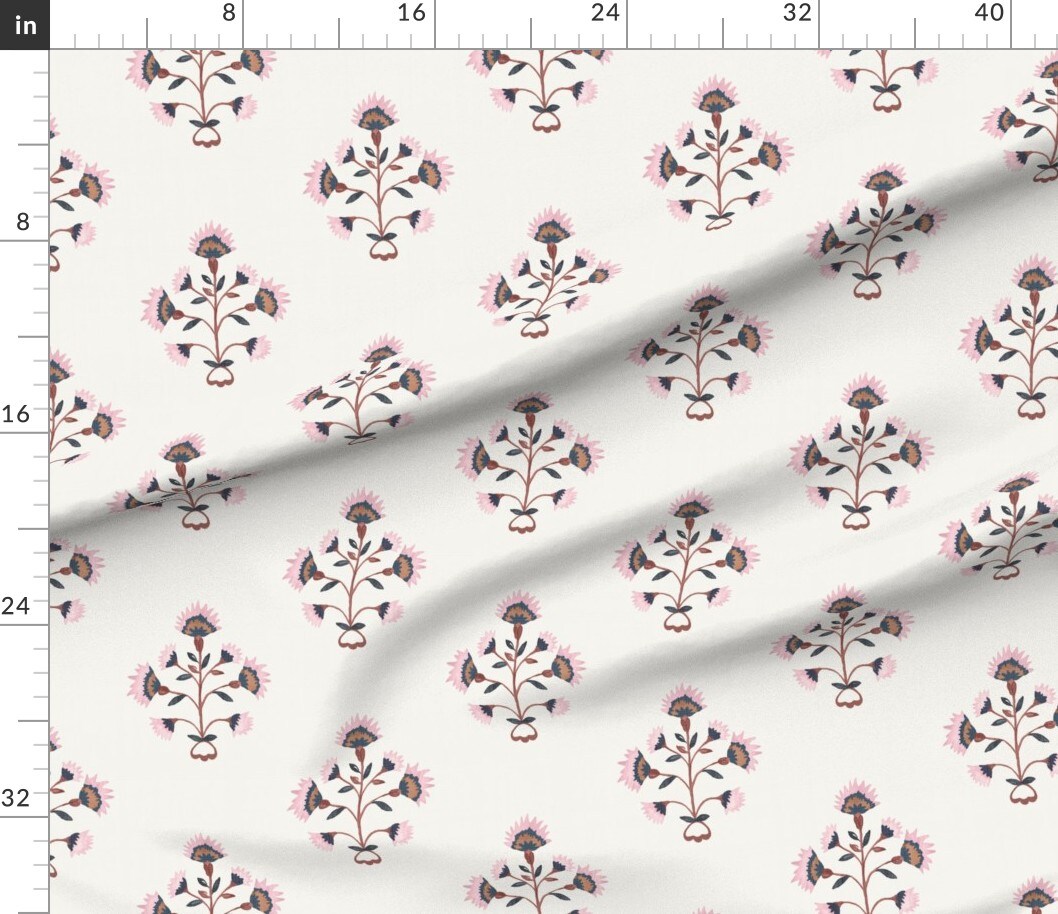 Various Fabrics by the Yard or Fat Quarter Modern Floral Pink Botanical ...