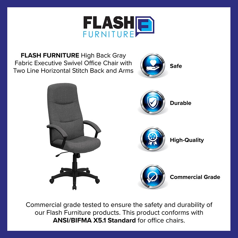 Flash furniture high back fabric executive swivel office chair sales
