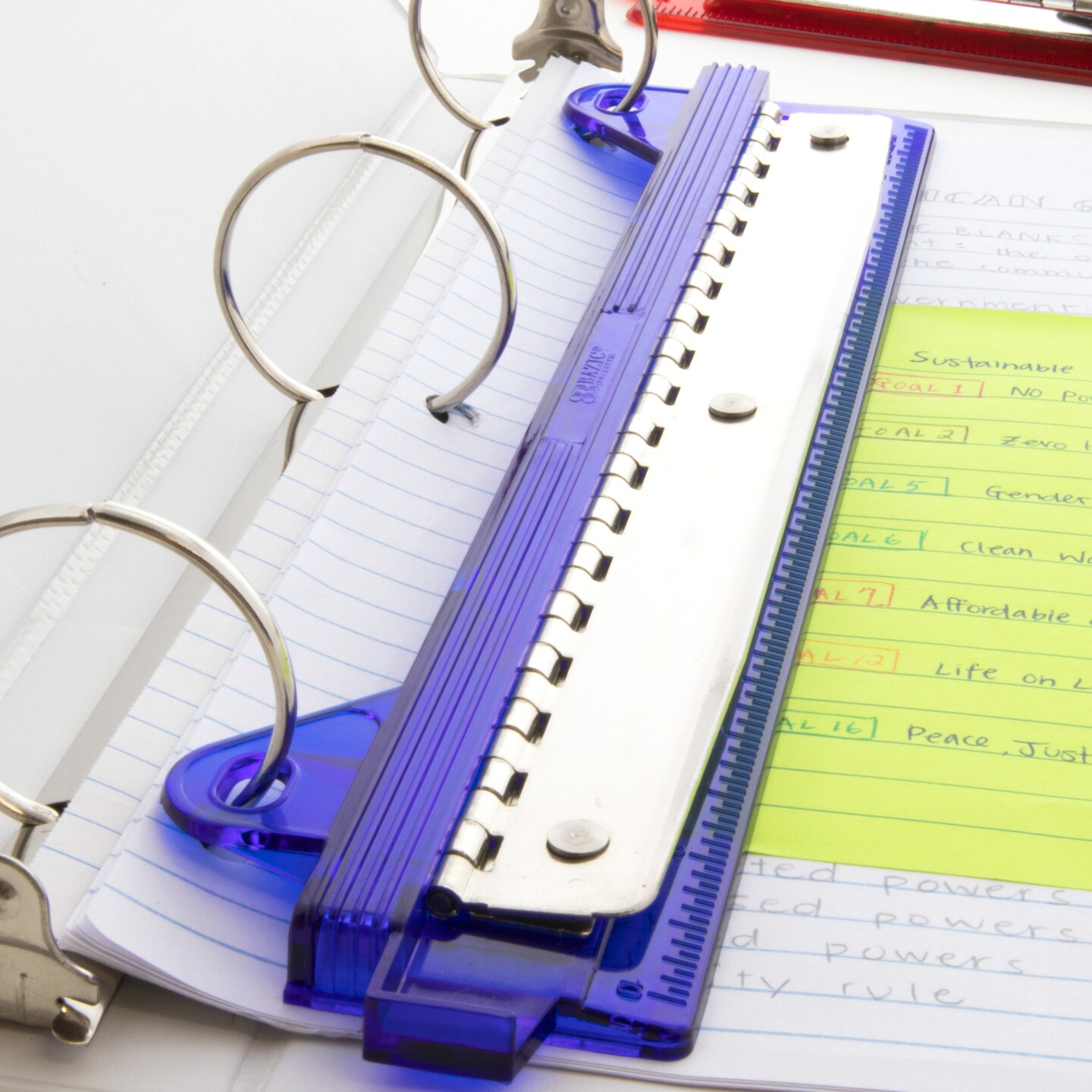 BAZIC Portable 3-Hole Paper Punch