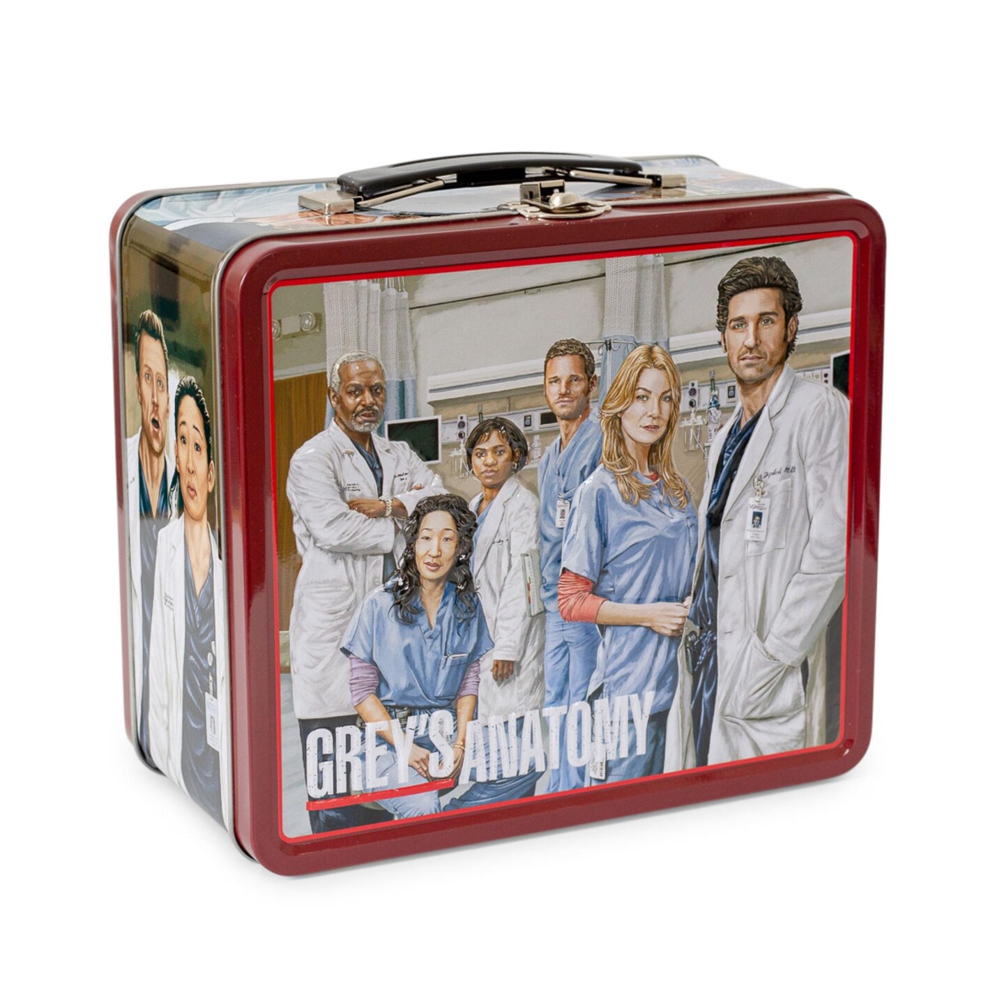 Grey&#x27;s Anatomy Cast Metal Tin Lunch Box Tote | 8 x 7 x 4 Inches