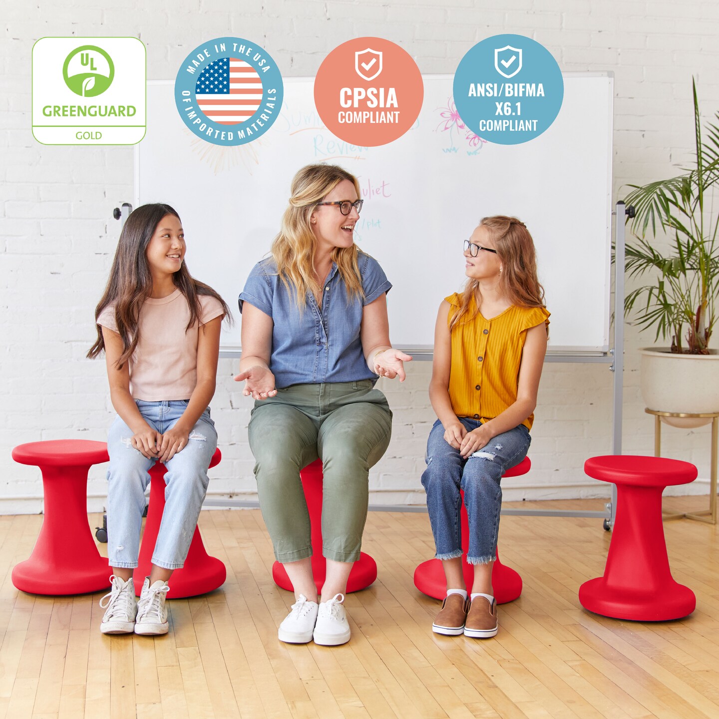 Twist Wobble Stool, 18in Seat Height, Active Seating