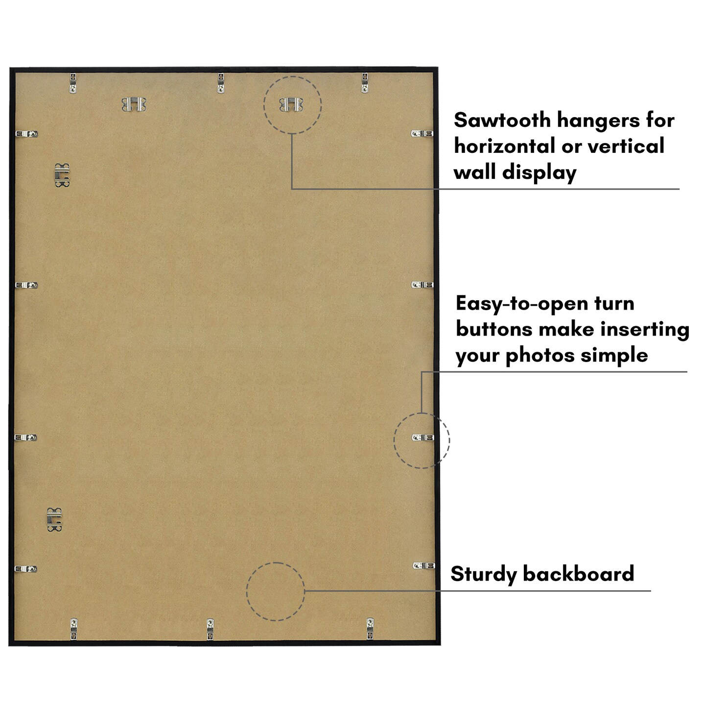 Americanflat Poster Frame - Perfect Frame for Photos and Artwork - Large Picture Frame - Polished Plexiglass - Hanging Hardware with Horizontal and Vertical Display