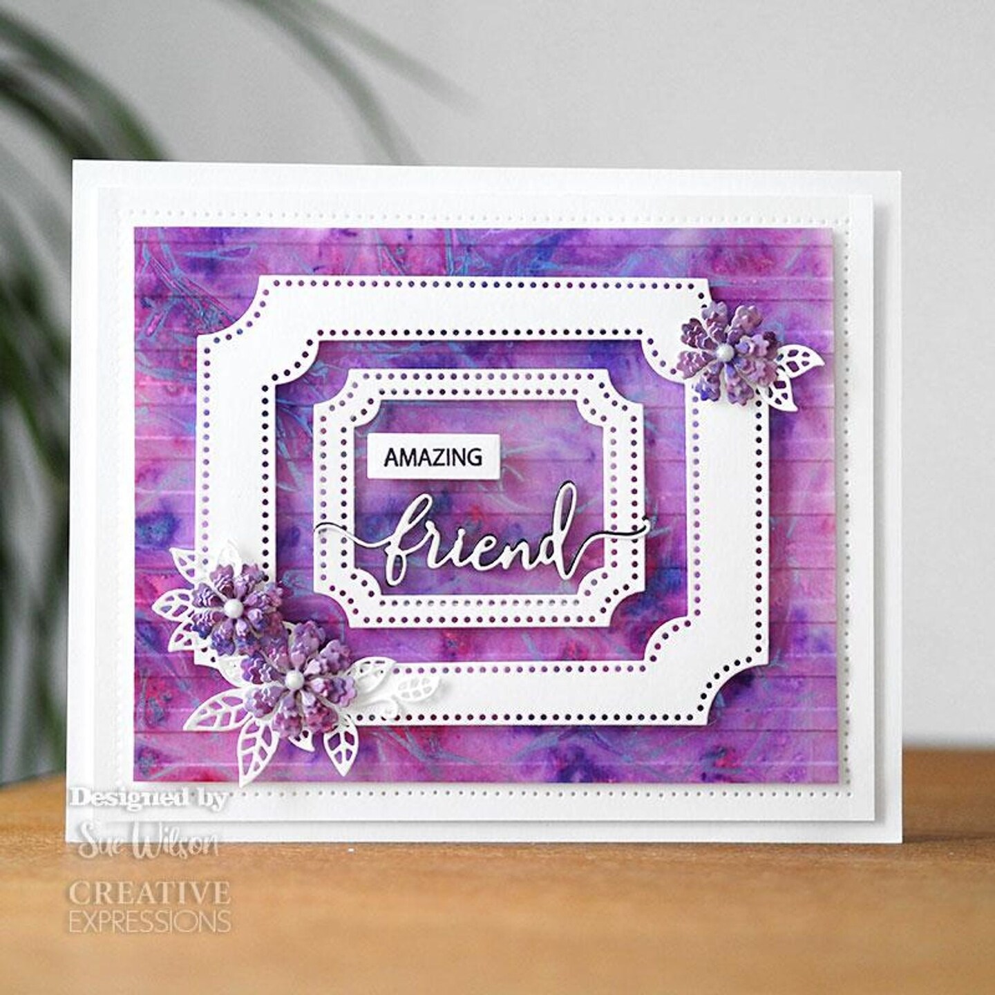 Creative Expressions  Sue Wilson Bold Shadowed Sentiments Friend Craft Die and Stamp Set