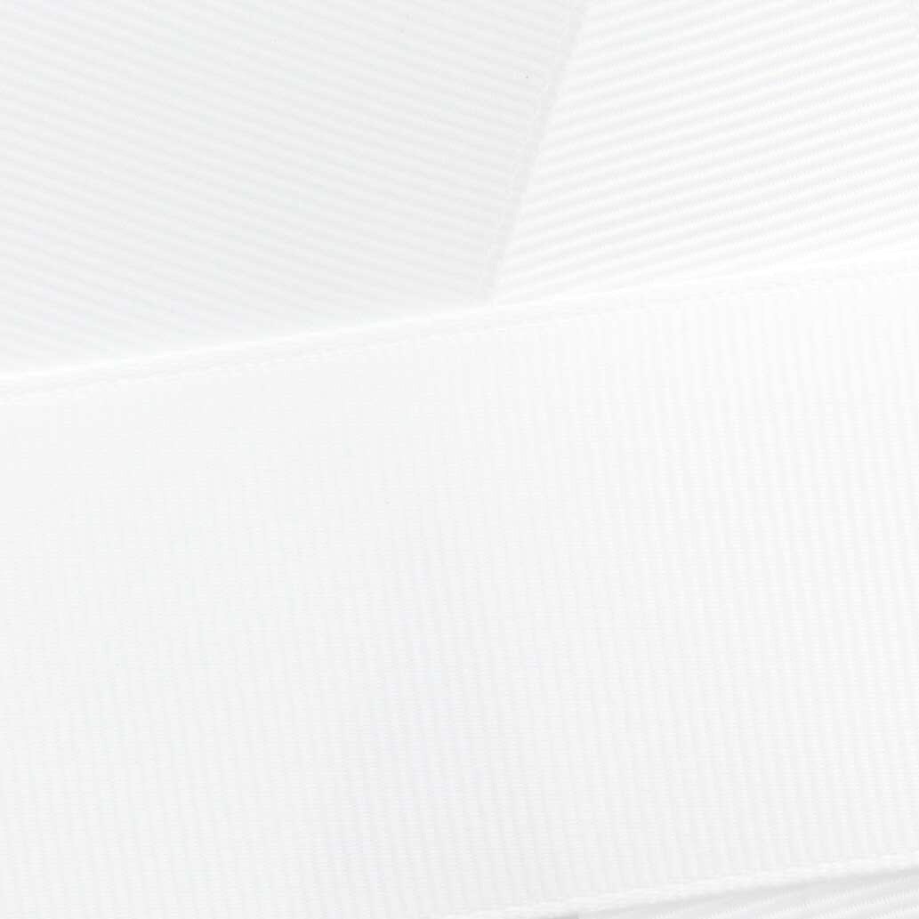 3&#x22; Grosgrain Ribbon Solid 029 White 100yd