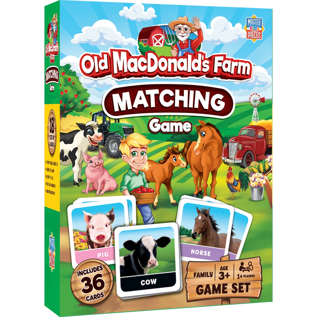 Masterpieces   Officially Licensed Old MacDonald Matching Game for Kids and Families