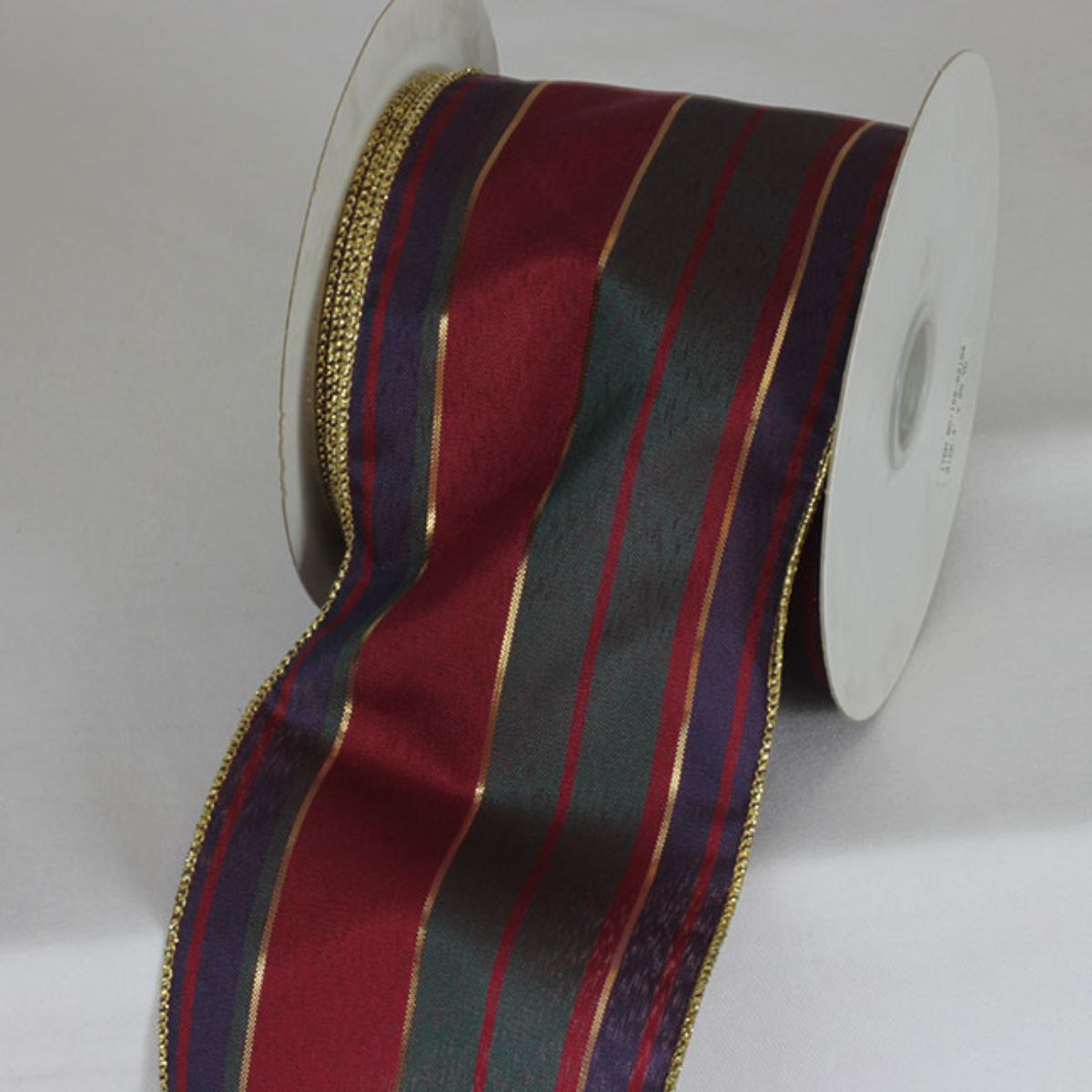 The Ribbon People Red and Blue Striped Wired Craft Ribbon 4" x 20 Yards