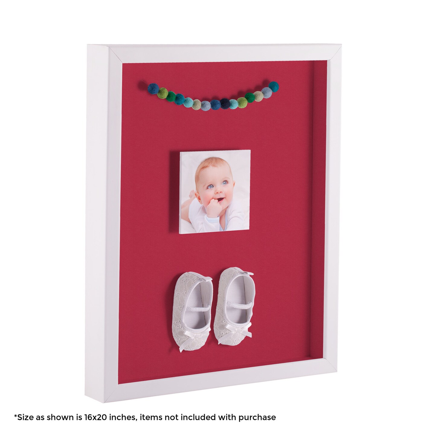 ArtToFrames 24x24 Inch Shadow Box Picture Frame, with a Satin White 1.00&#x22; Wide Shadowbox frame and Super White Mat Backing (4655)