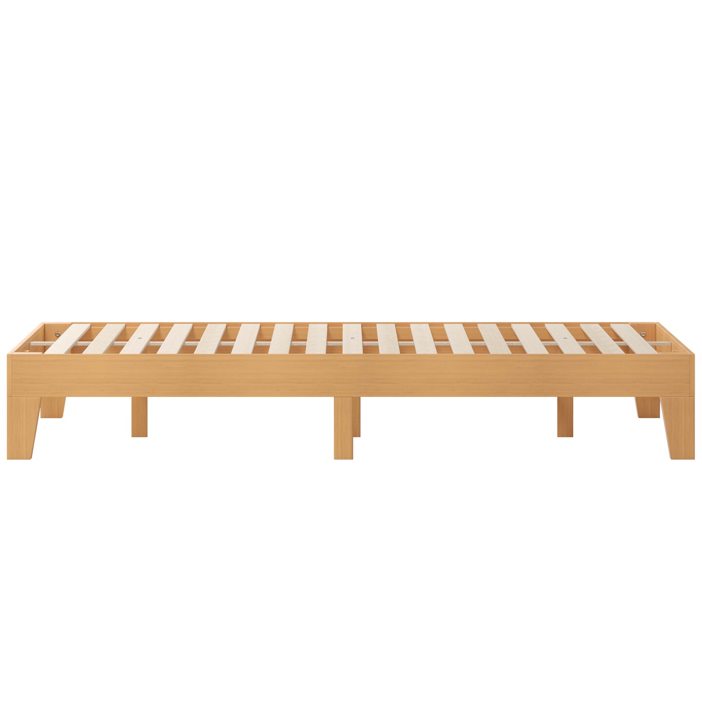 Merrick Lane Eduardo Platform Bed Frame, Solid Wood Platform Bed Frame With Slatted Support, No Box Spring Needed