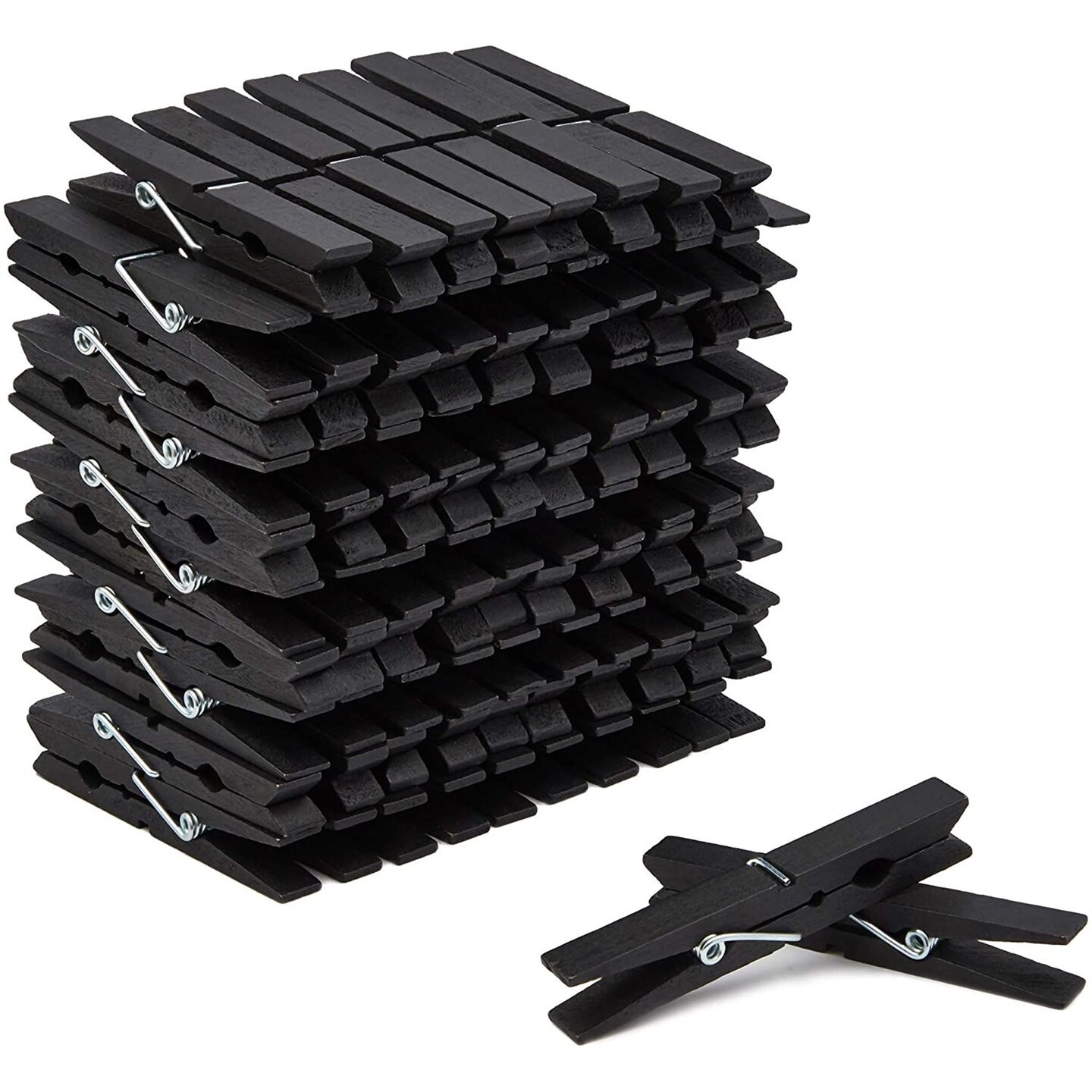 100 Pack Large Wooden Black Clothespins for Crafts, DIY Projects, Hanging  Laundry, Bulk (4 In)