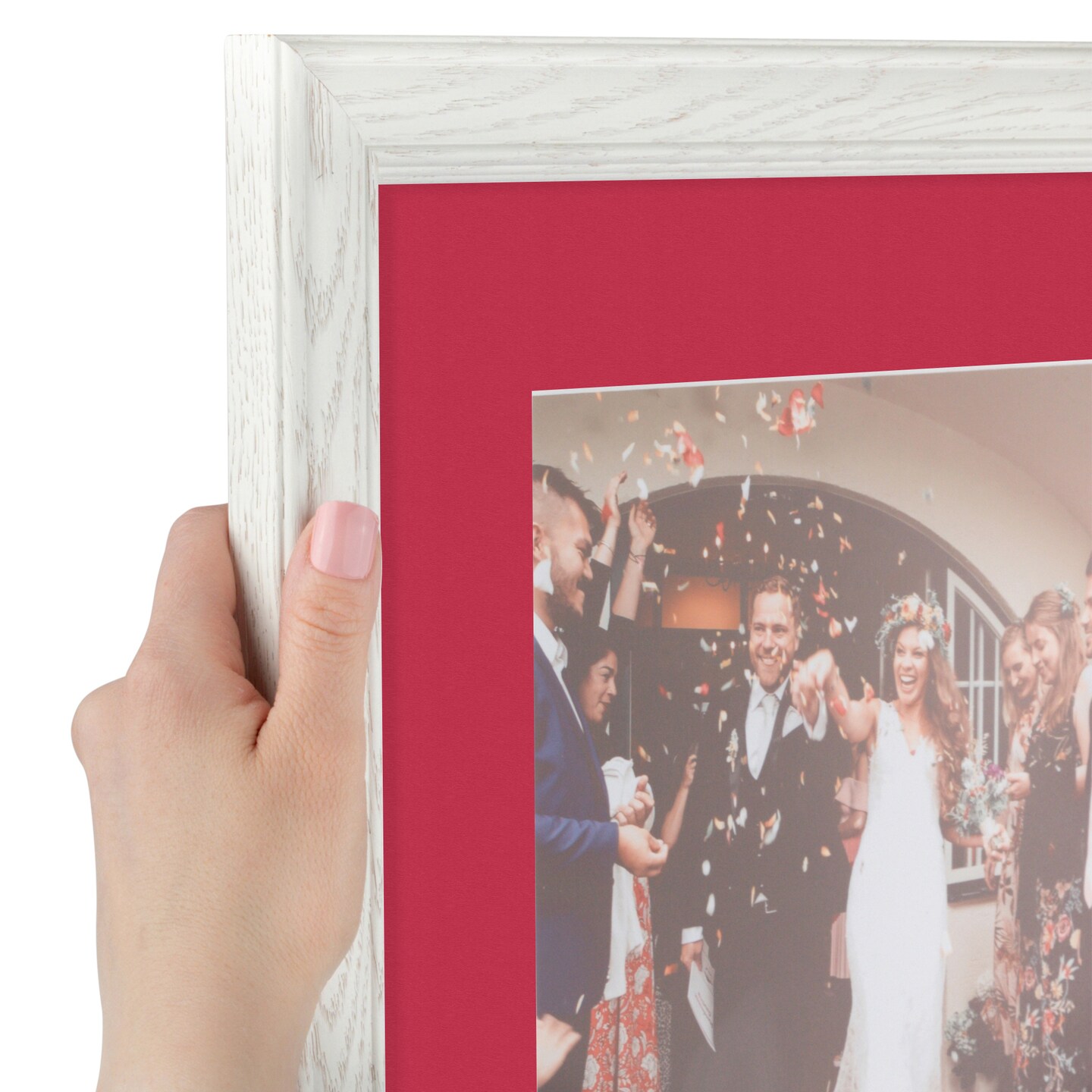 ArtToFrames 19x26&#x22; Matted Picture Frame with 15x22&#x22; Single Mat Photo Opening Framed in 1.25&#x22; White and 2&#x22; Mat (FWM-4098-19x26)