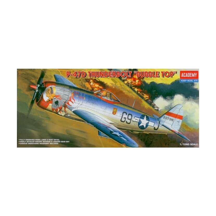 Academy 1/72 P-47D Thunderbolt Bubble Top Plastic Model