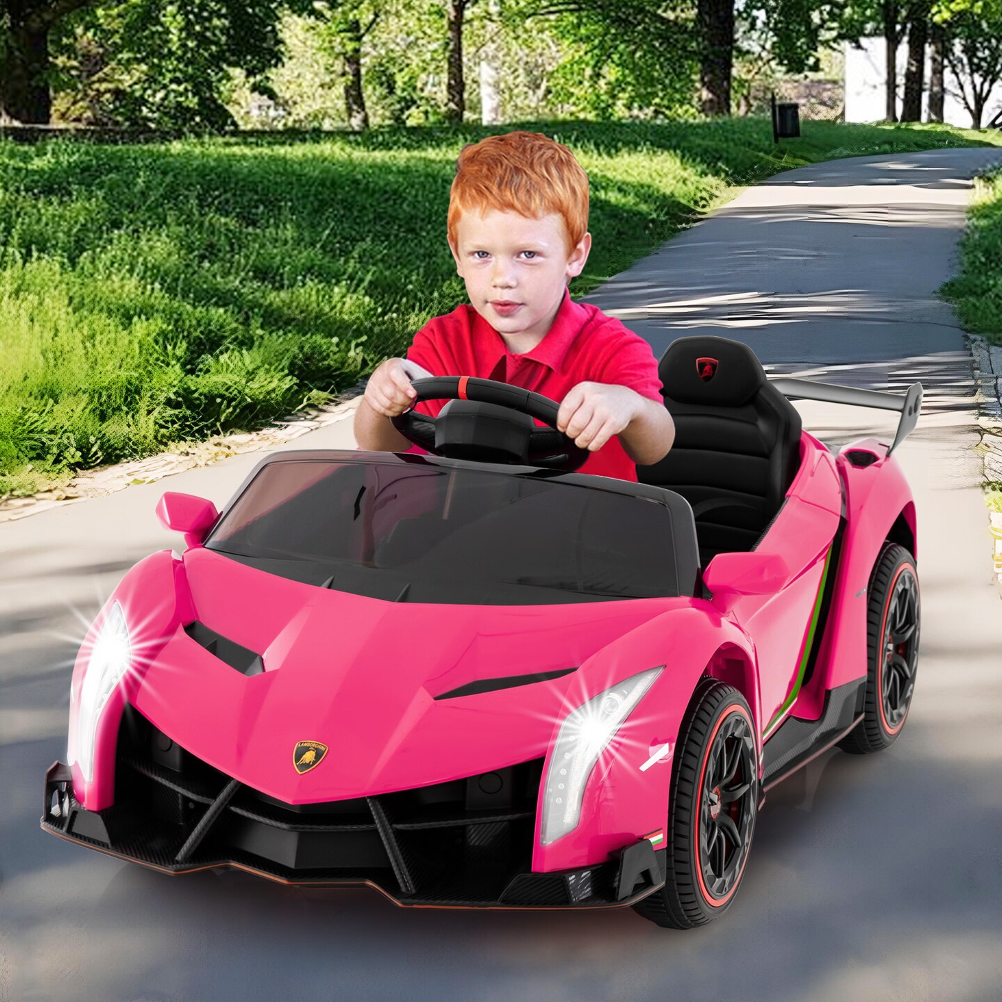 12v Licensed Lamborghini 4wd Kids Ride-on Sports Car With 2.4g Remote