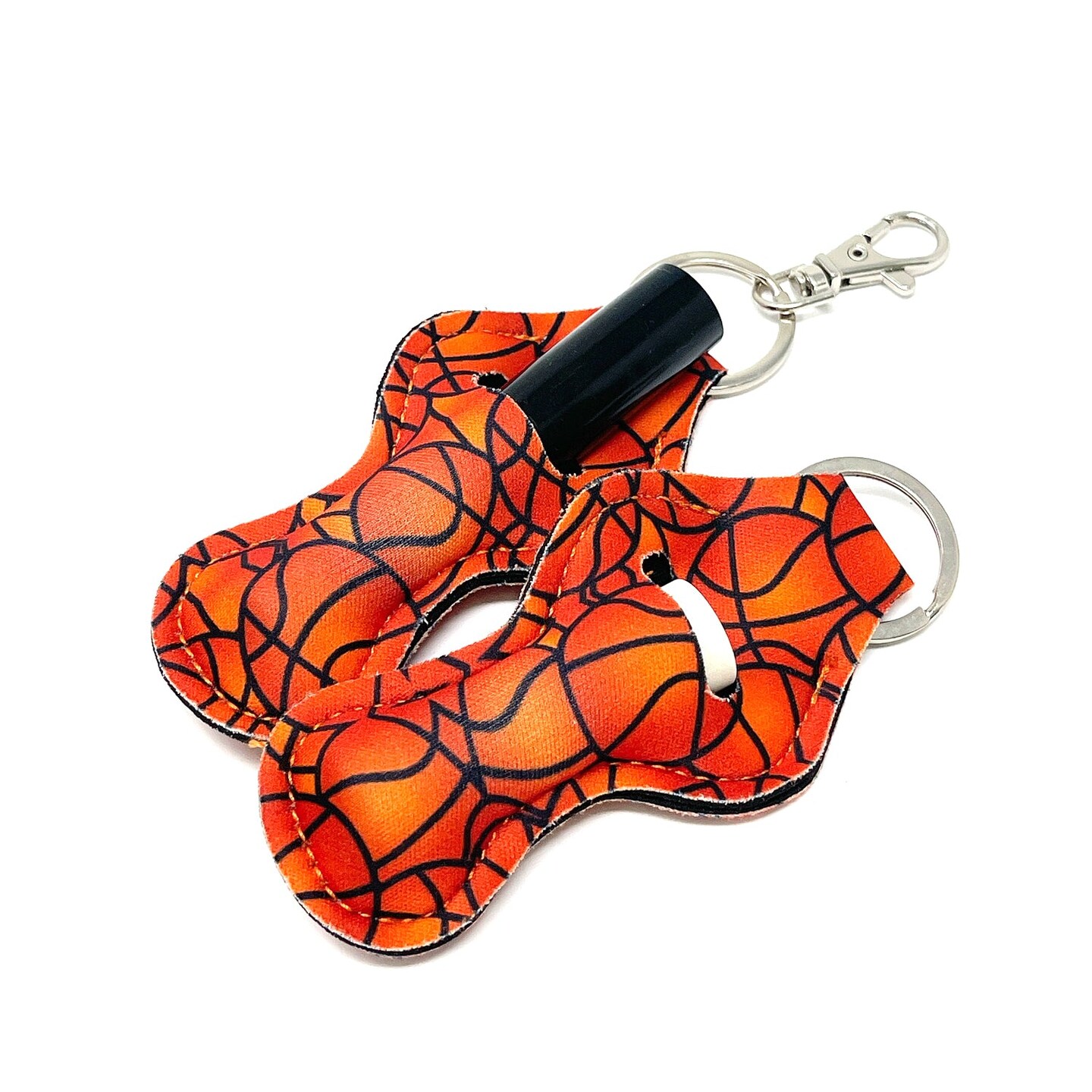 Wrapables 10 Pack Chapstick Holder Keychain with 10 Pieces Metal Clasps